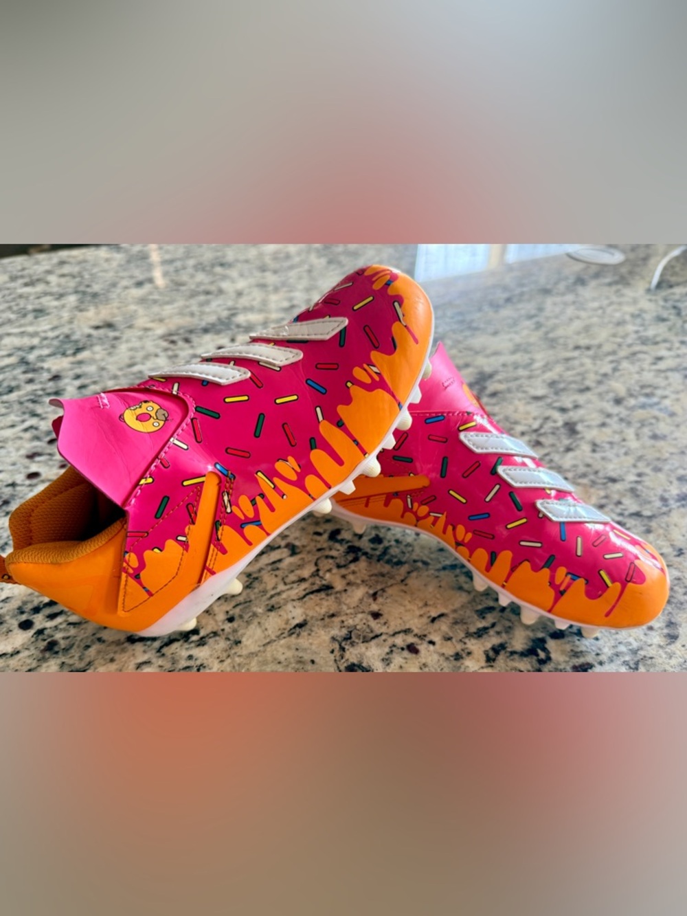 The Simpsons x Adidas Freak Spark J “Donut” Cleats Size 1 - Picture 2 of 13